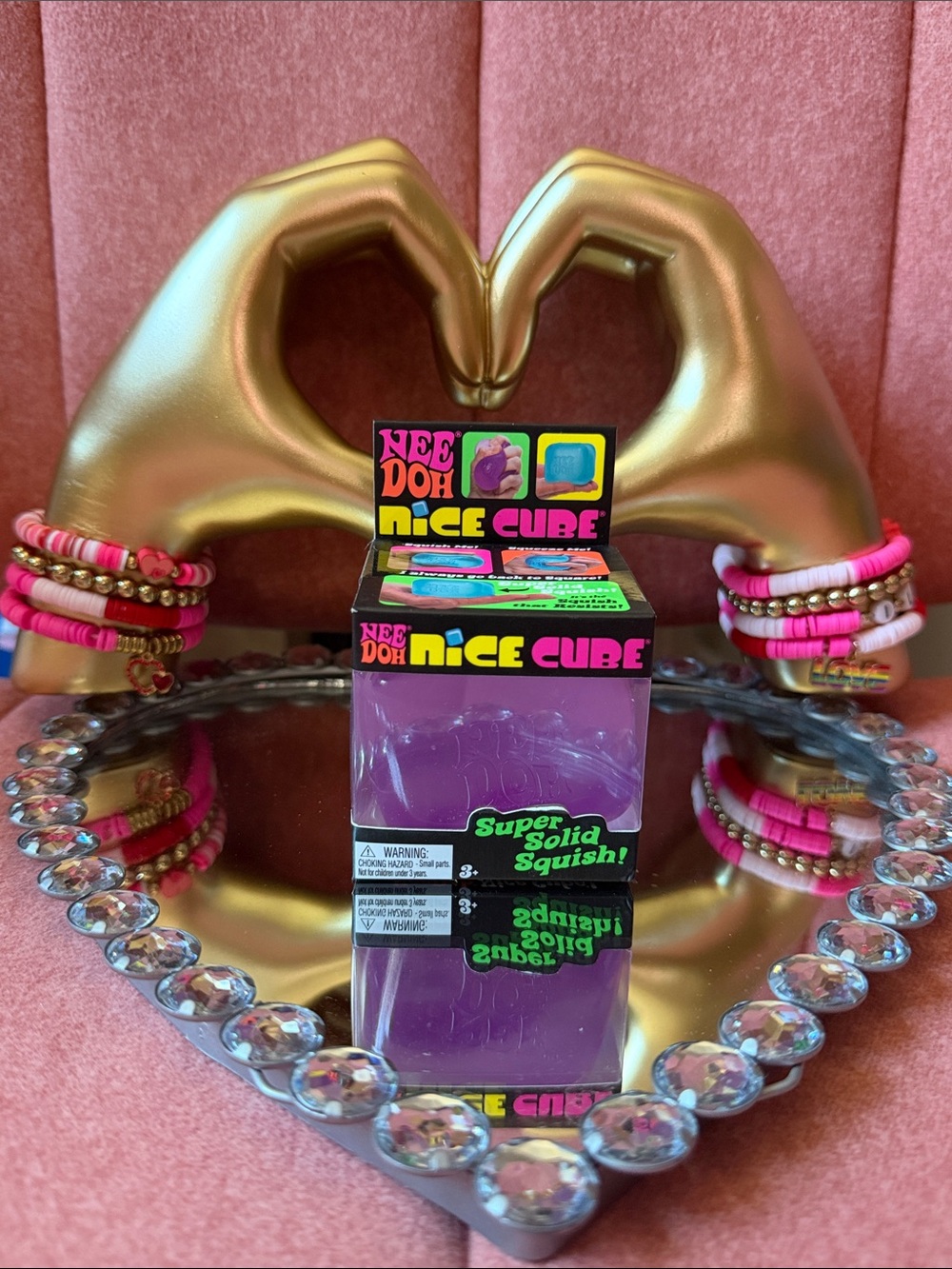 Nee Doh Nice Cube Viral PurpleKids Squishy Toy